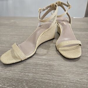 Essex Lane Beige Wedge Sandals